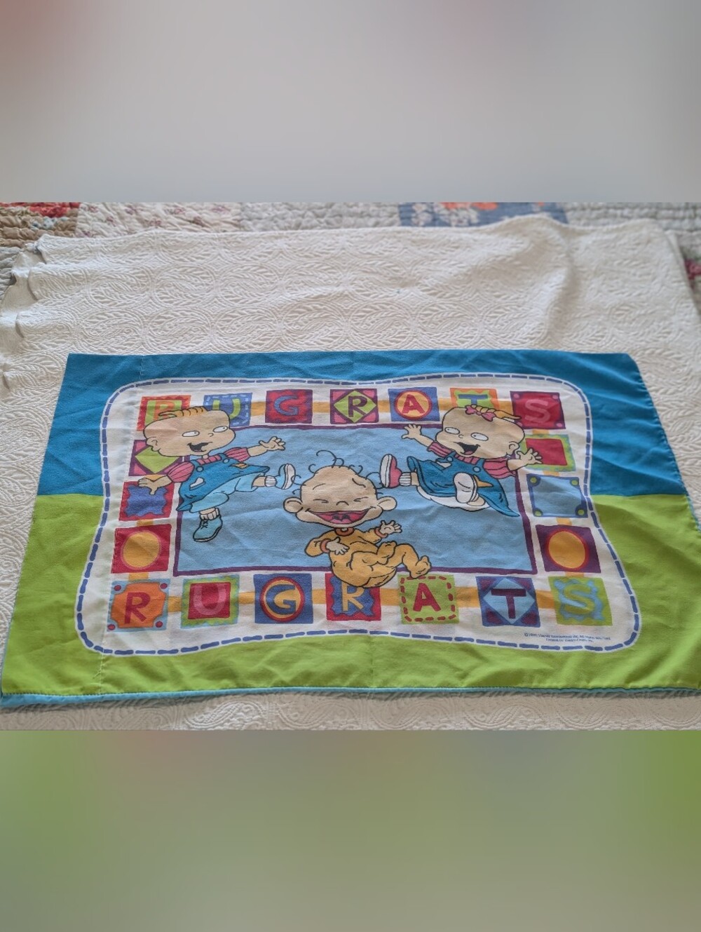 Vintage 1999 Nickelodeon Rugrats Standard Pillowcase Cartoon Collectible Y2K